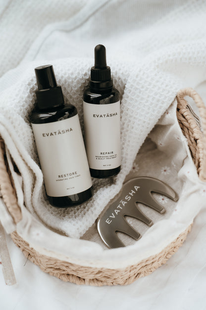 Stainless Steel Gua Sha & Hair Renewal Bundle