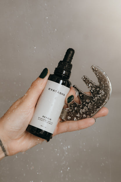 Stainless Steel Gua Sha & Hair Renewal Bundle