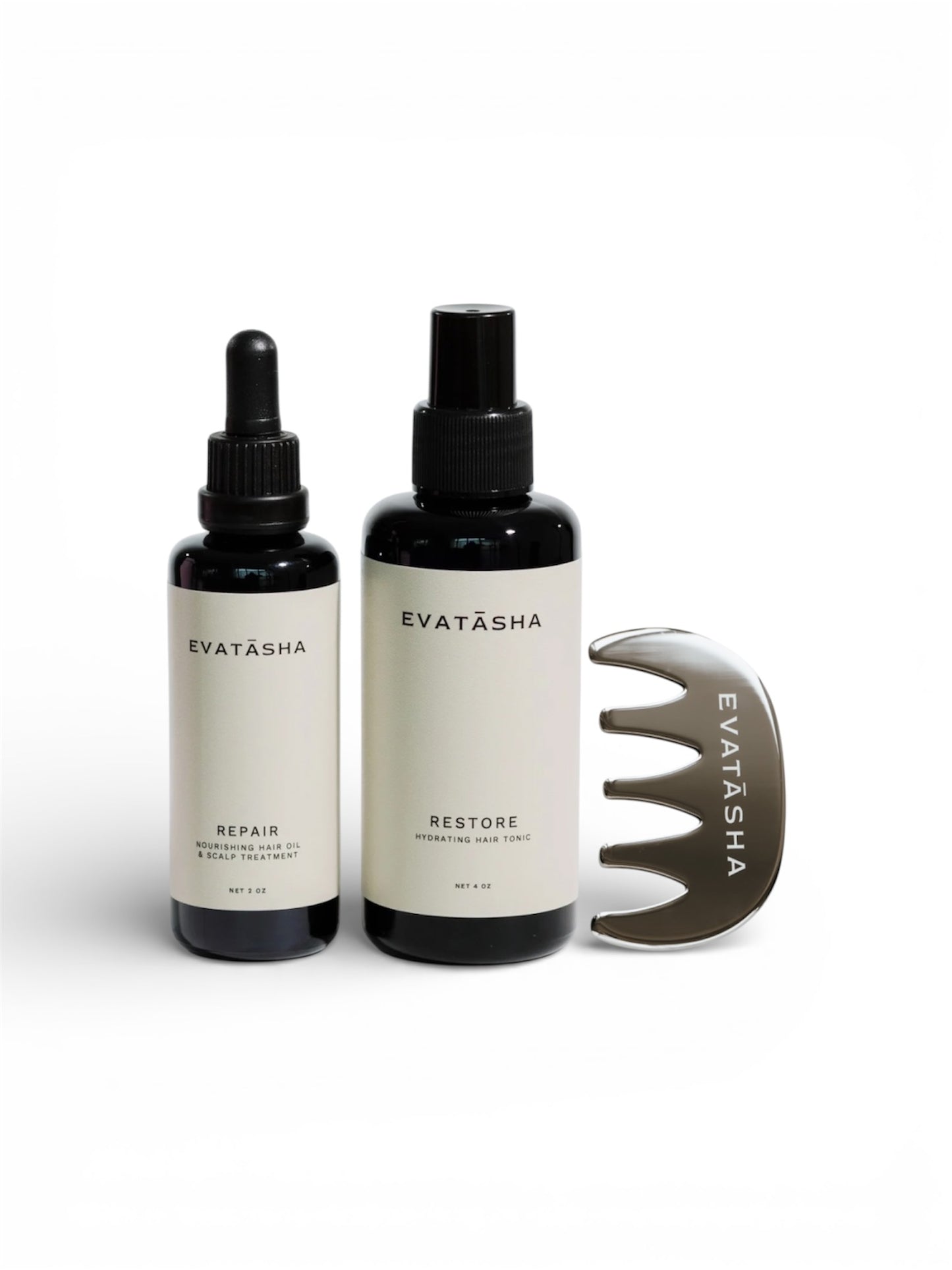 Stainless Steel Gua Sha & Hair Renewal Bundle