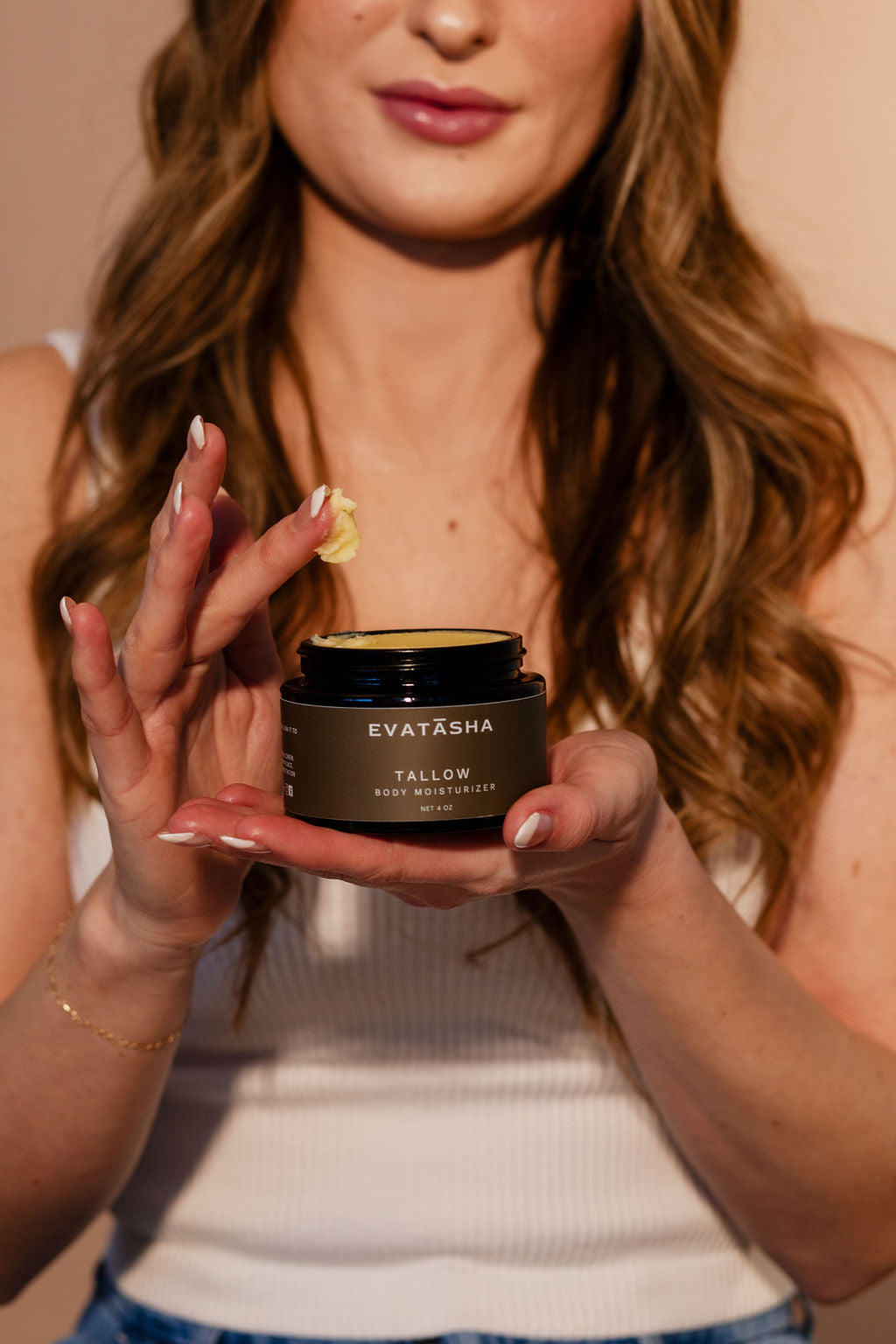 Tallow Body Moisturizer with Model